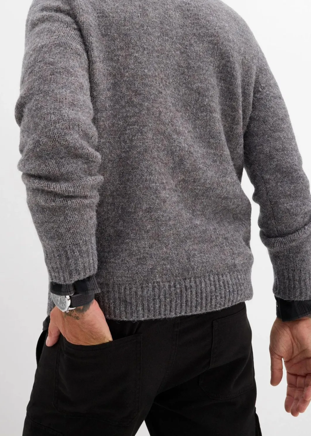 Discount pflegeleichter Grobstrick-Pullover Herren Große Größen|Pullover & Strickjacken