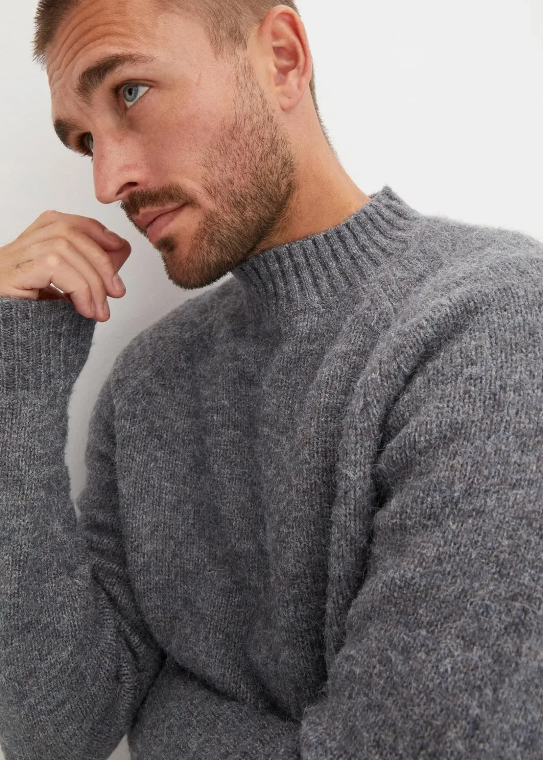 Herren bonprix Große Größen|Pullover & Strickjacken|pflegeleichter Grobstrick-Pullover