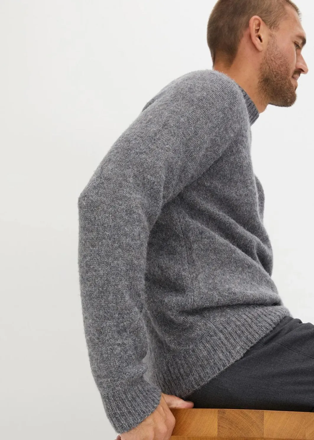 Herren bonprix Große Größen|Pullover & Strickjacken|pflegeleichter Grobstrick-Pullover
