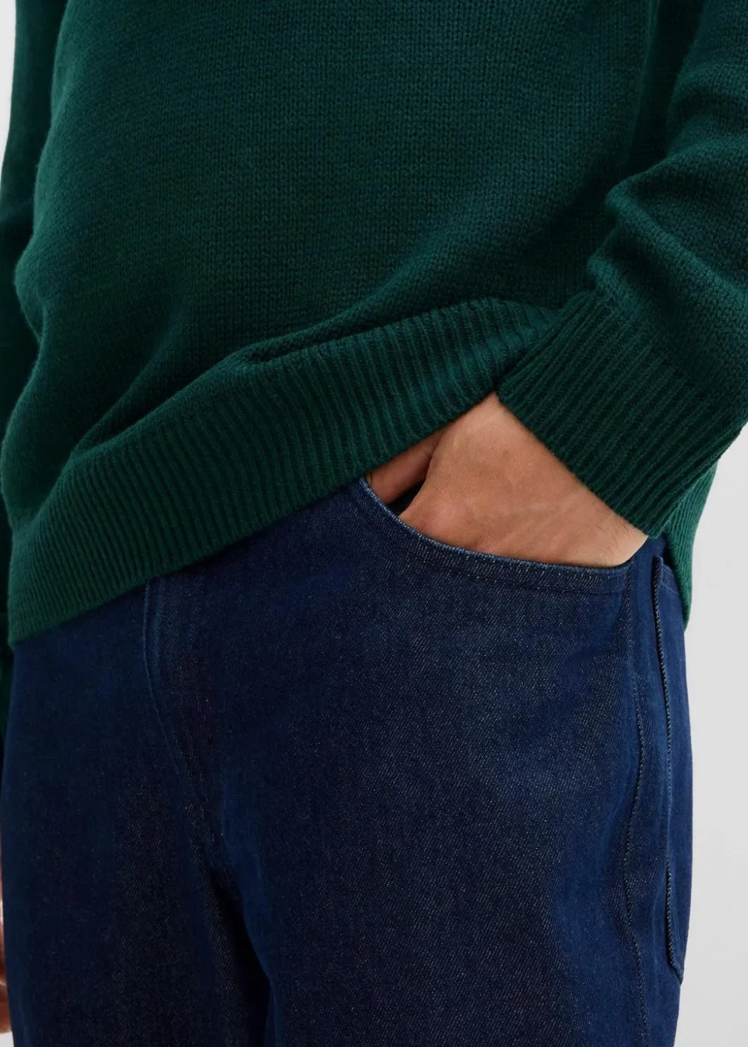 Herren bonprix Pullover & Strickjacken|Große Größen|pflegeleichter Rundhalspullover im Colourblocking-Design
