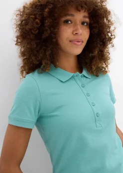 New Piqué-Poloshirt aus reiner Bio-Baumwolle Damen Bekleidung·Röcke|Basics