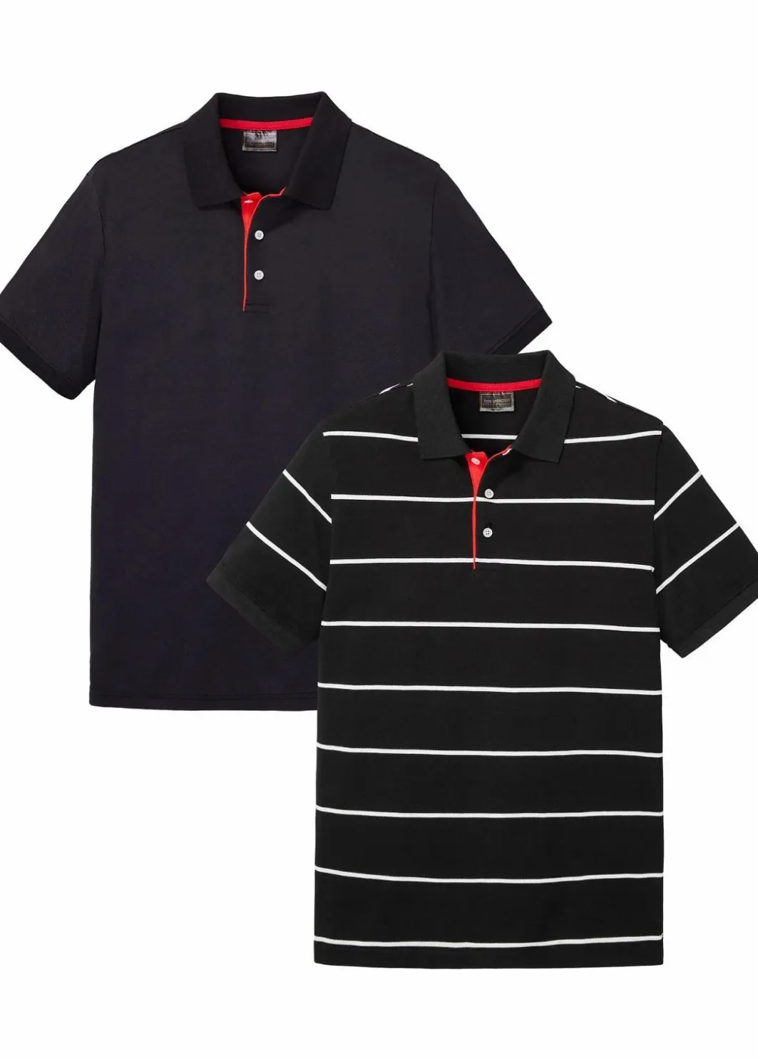 Herren bonprix Shirts & Polos|Piqué-Poloshirt aus reiner Baumwolle (2er Pack)