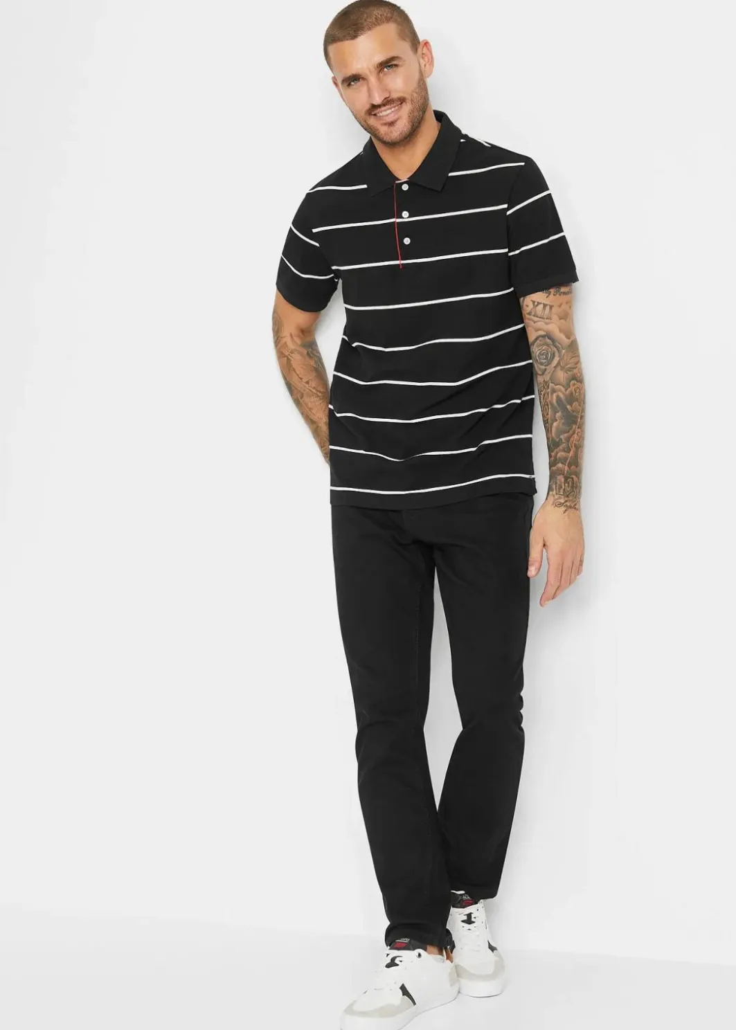 Herren bonprix Shirts & Polos|Piqué-Poloshirt aus reiner Baumwolle (2er Pack)