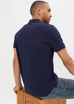 Herren bonprix Große Größen|Basics|Piqué-Poloshirt aus reiner Bio-Baumwolle