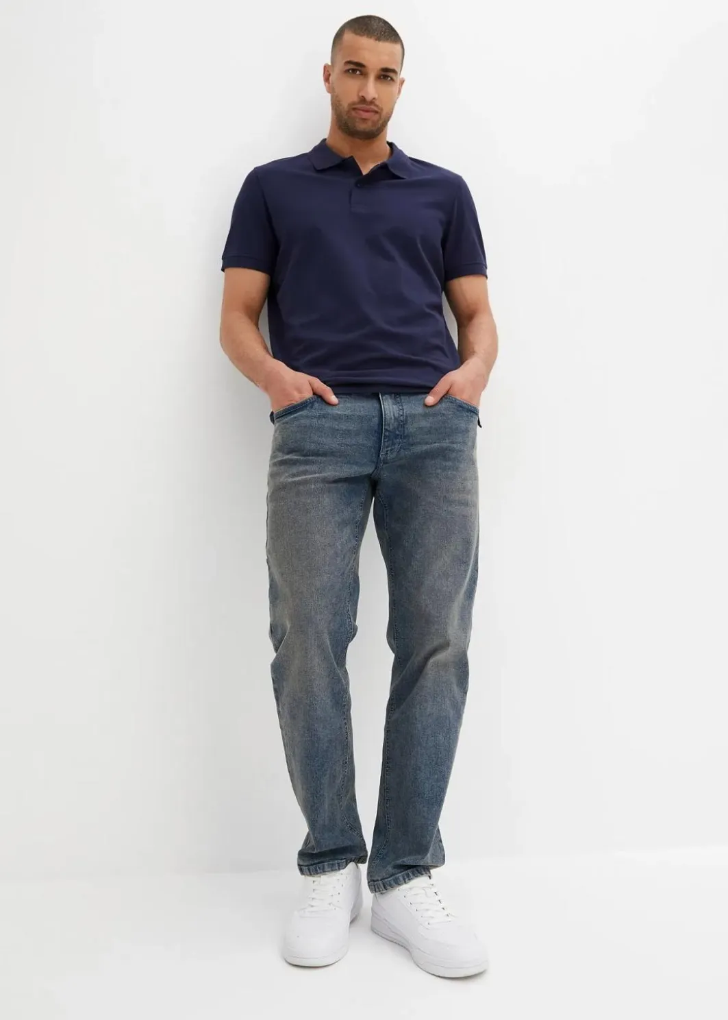Herren bonprix Große Größen|Basics|Piqué-Poloshirt aus reiner Bio-Baumwolle
