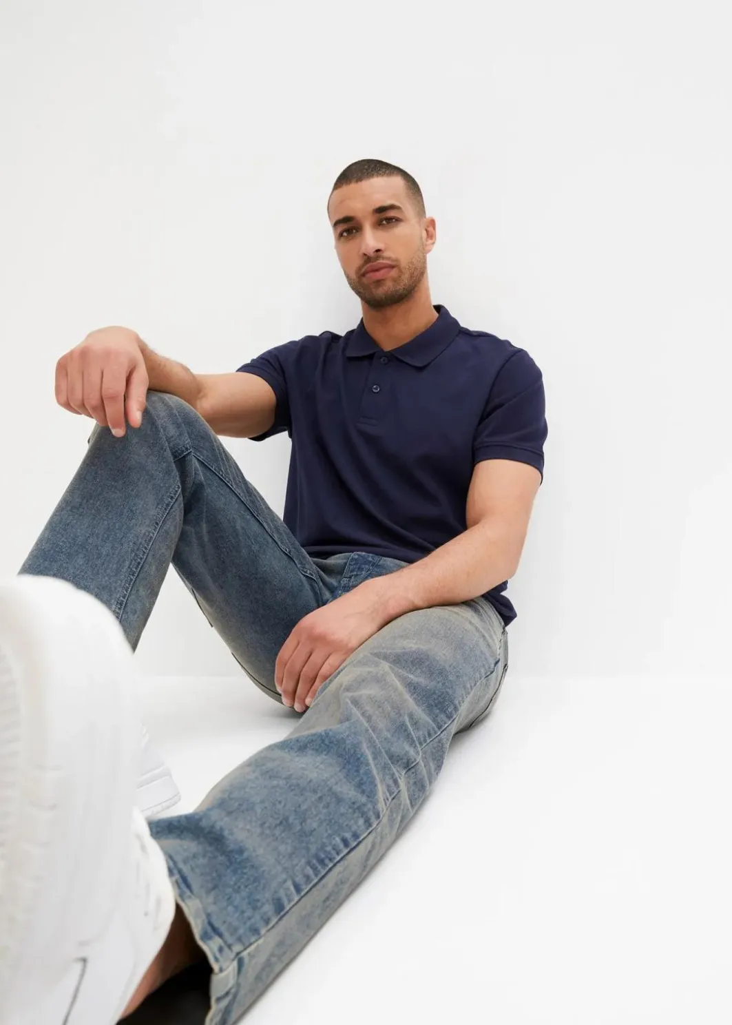 Herren bonprix Große Größen|Basics|Piqué-Poloshirt aus reiner Bio-Baumwolle