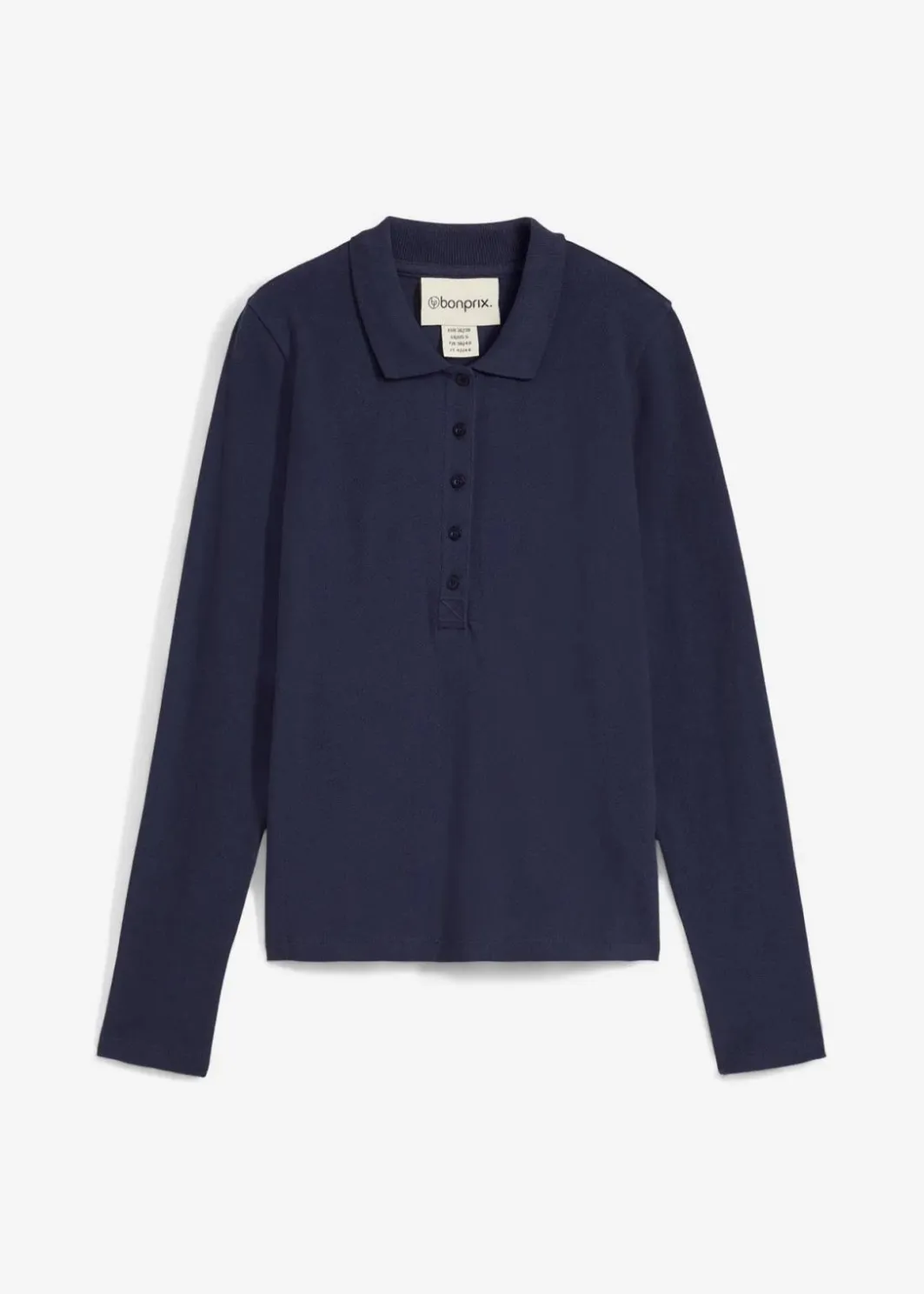 Damen bonprix Bekleidung·Röcke|Nachhaltigere Materialien|Piqué-Poloshirt aus reiner Bio-Baumwolle