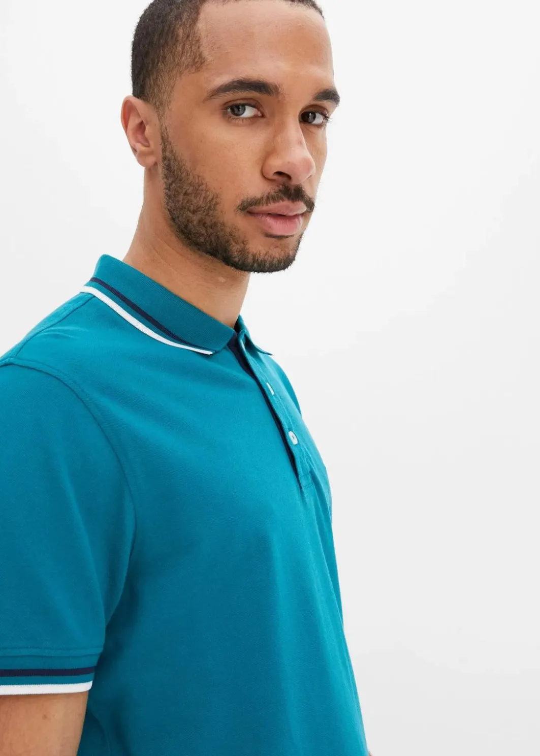 Herren bonprix Shirts & Polos|Große Größen|Piqué-Poloshirt aus reiner Baumwolle (2er Pack)