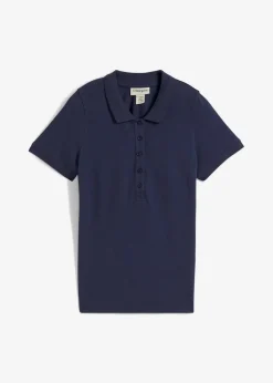 Damen bonprix Nachhaltigere Materialien|Shirts & Tops|Piqué-Poloshirt aus reiner Bio-Baumwolle