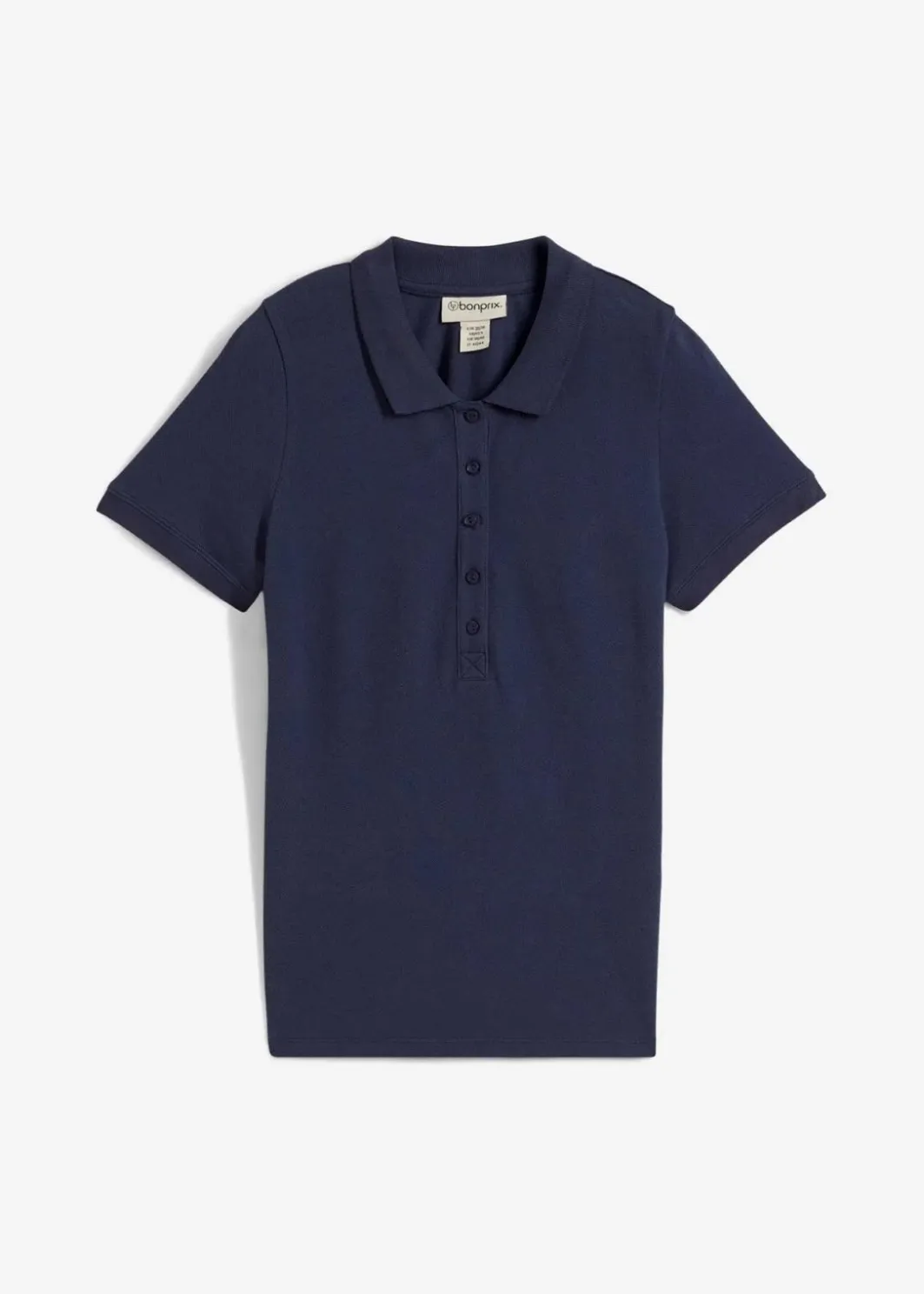 Damen bonprix Nachhaltigere Materialien|Shirts & Tops|Piqué-Poloshirt aus reiner Bio-Baumwolle