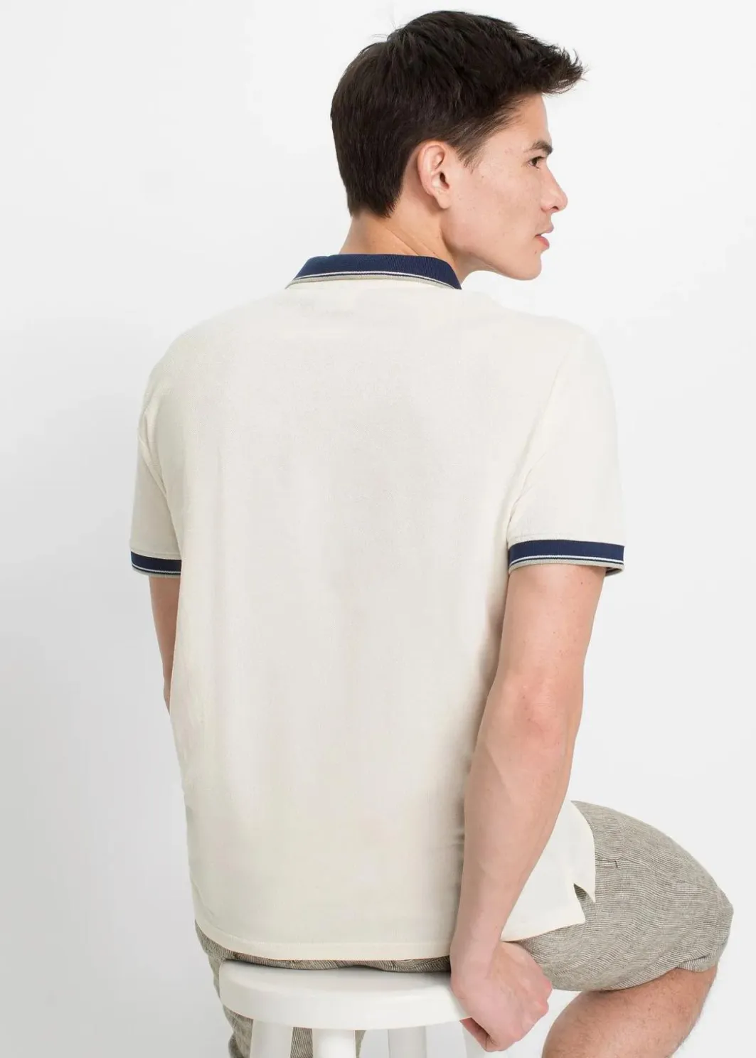 Clearance Piqué-Poloshirt aus reiner Baumwolle (3er Pack) Herren Große Größen|Basics