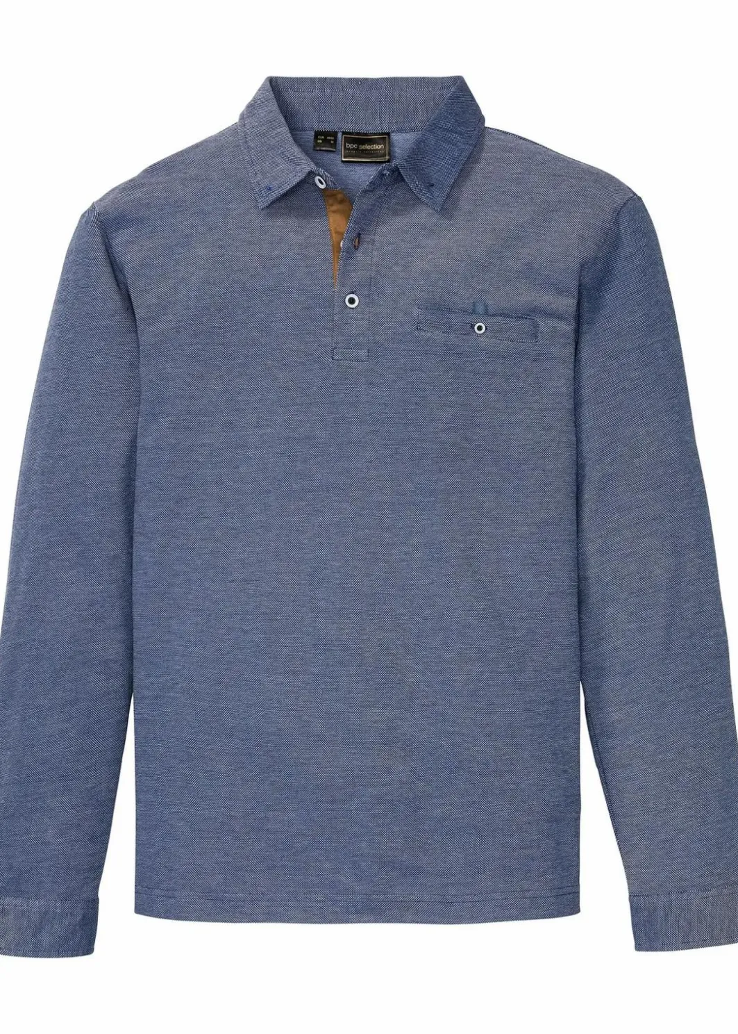 Herren bonprix Große Größen|Shirts & Polos|Piqué-Poloshirt, Langarm