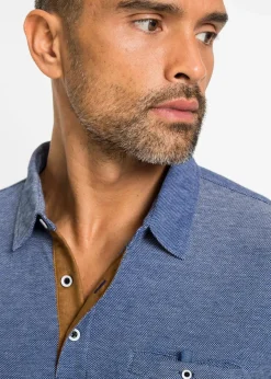 Herren bonprix Große Größen|Shirts & Polos|Piqué-Poloshirt, Langarm