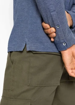 Herren bonprix Große Größen|Shirts & Polos|Piqué-Poloshirt, Langarm