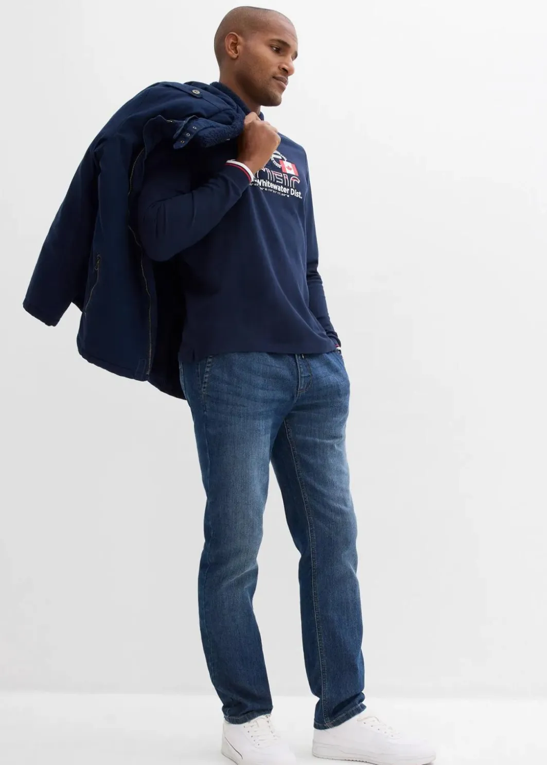 Herren bonprix Shirts & Polos|Piqué-Poloshirt, Langarm aus reiner Bio-Baumwolle