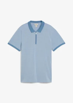 Herren bonprix Große Größen|Shirts & Polos|Piqué-Poloshirt mit Reißverschluss