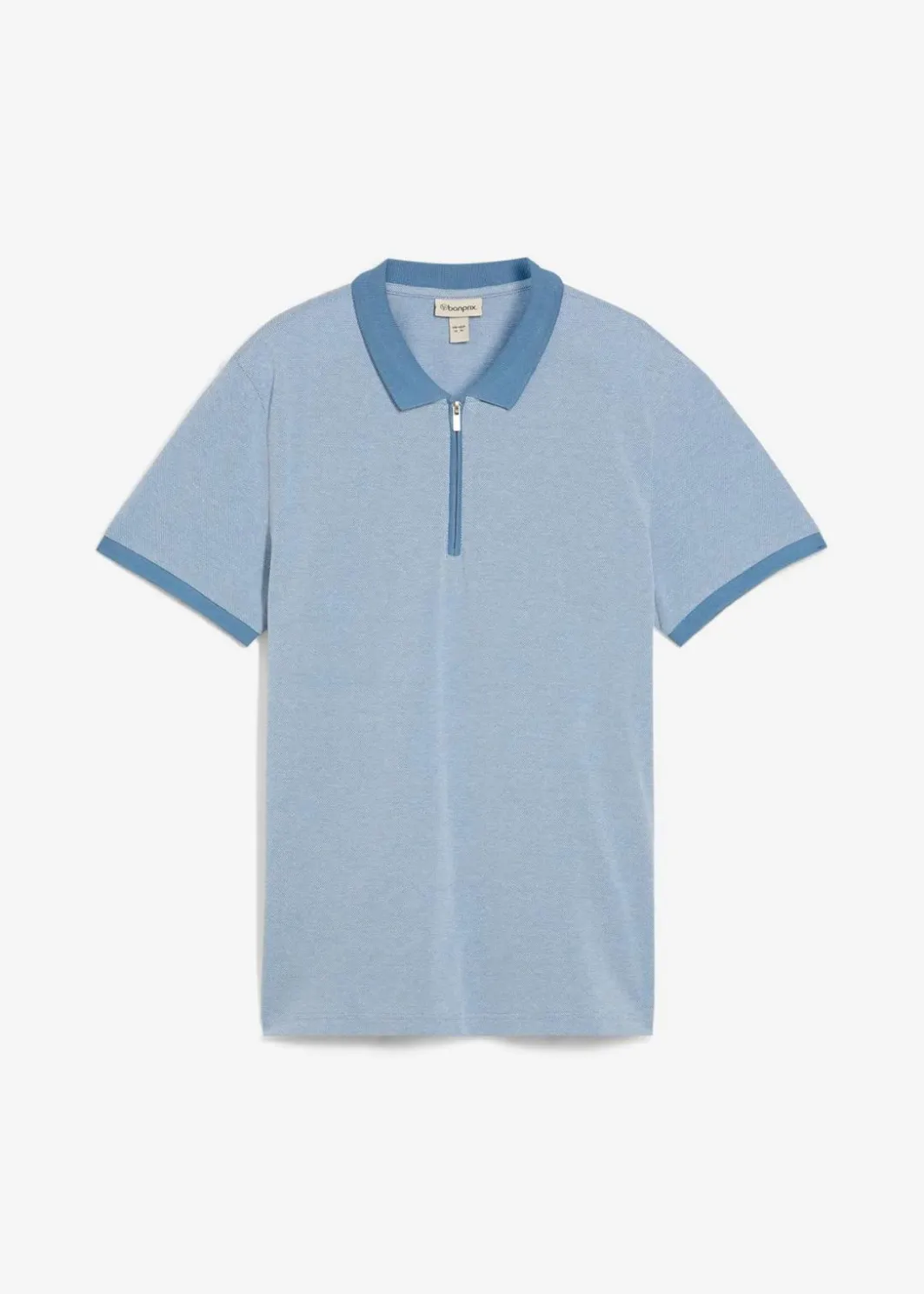 Herren bonprix Große Größen|Shirts & Polos|Piqué-Poloshirt mit Reißverschluss