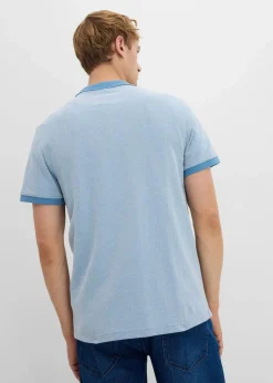 Herren bonprix Große Größen|Shirts & Polos|Piqué-Poloshirt mit Reißverschluss
