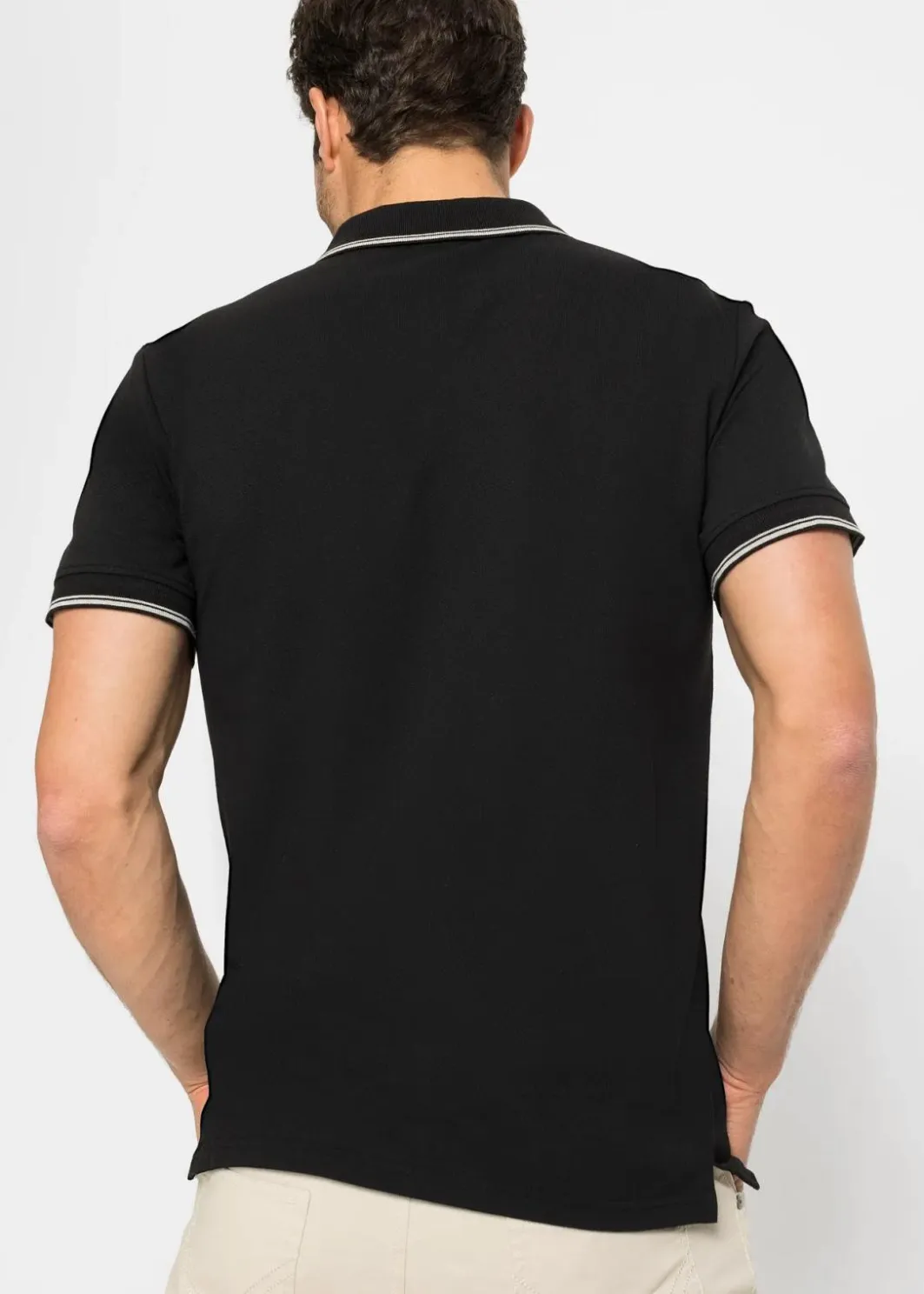 Discount Piqué-Poloshirt mit Reißverschluss aus reiner Baumwolle Herren Große Größen|Shirts & Polos