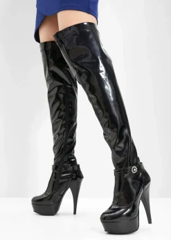 Hot Plateau Overknee Stiefel Damen Stiefel|Schuhe & Accessoires In Spezialgrößen·Schuhe In Übergröße