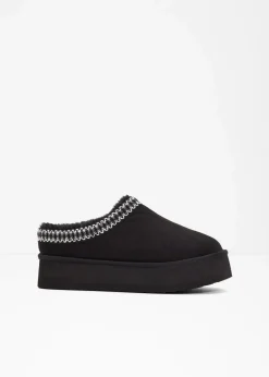 Damen bonprix Hausschuhe|Gefütterte Winterschuhe|Plateau-Boots
