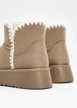 Damen bonprix Boots|Gefütterte Winterschuhe|Plateau-Boots