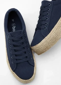 Sale Plateau-Sneaker aus Baumwoll-Canvas Damen Sneaker