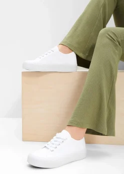 Damen bonprix Sneaker|Schuhe & Accessoires In Spezialgrößen·Schuhe In Übergröße|Plateau-Sneaker aus Baumwoll-Canvas