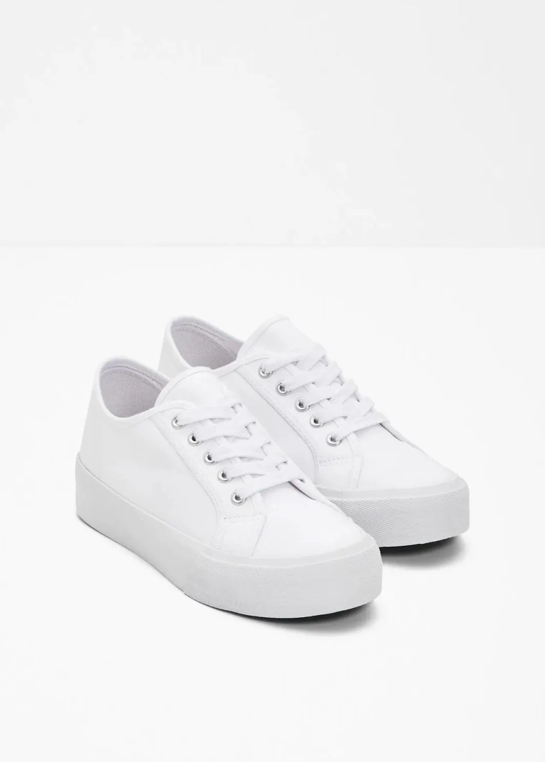 Damen bonprix Sneaker|Schuhe & Accessoires In Spezialgrößen·Schuhe In Übergröße|Plateau-Sneaker aus Baumwoll-Canvas