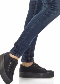 Best Plateau-Sneaker aus Baumwoll-Canvas Damen Schuhe & Accessoires In Spezialgrößen·Schuhe In Übergröße|Sneaker