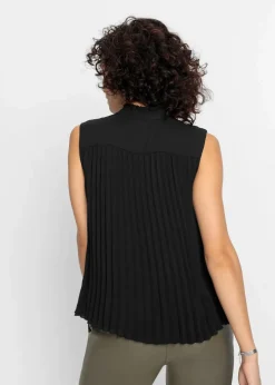 Damen bonprix Nachhaltigere Materialien|Shirts & Tops|Plissee-Blusentop
