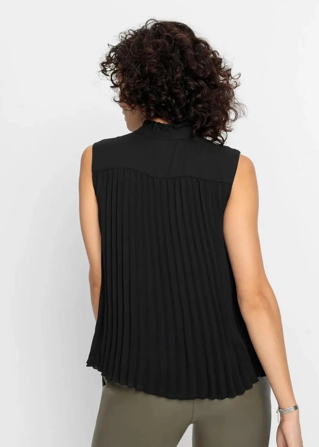 Damen bonprix Nachhaltigere Materialien|Shirts & Tops|Plissee-Blusentop