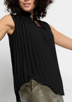Damen bonprix Nachhaltigere Materialien|Shirts & Tops|Plissee-Blusentop