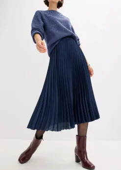 Hot Plissée-Rock aus feinem Satin Damen Röcke|Nachhaltigere Materialien