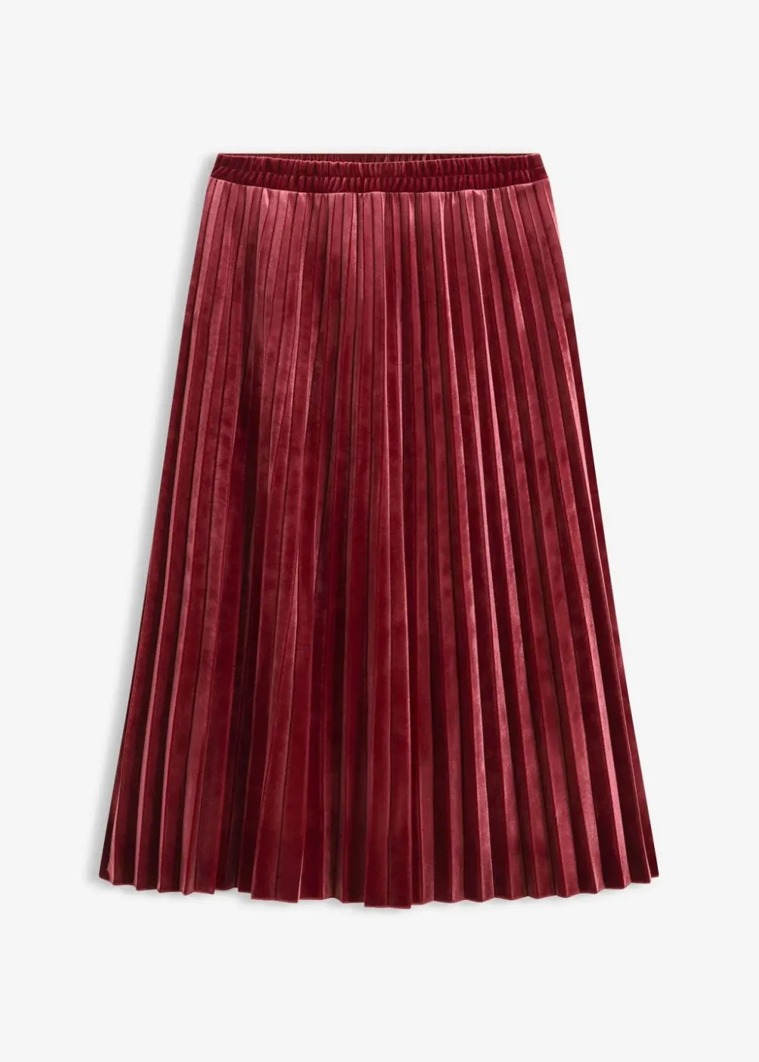 New Plissée-Rock aus softem Samt Damen Bekleidung·Sportbekleidung|Röcke