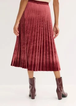 New Plissée-Rock aus softem Samt Damen Bekleidung·Sportbekleidung|Röcke