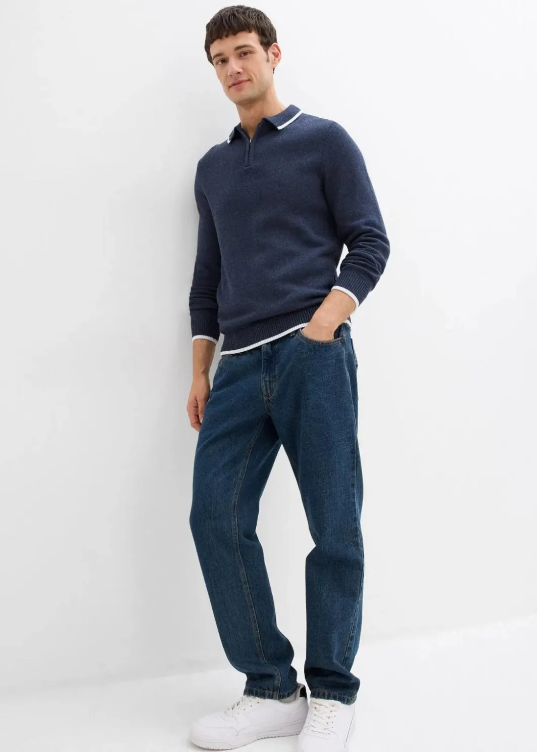Discount Polo Pullover mit recycelter Baumwolle Herren Pullover & Strickjacken|Große Größen