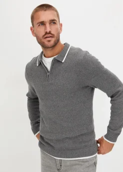 Hot Polo Pullover mit recycelter Baumwolle Herren Große Größen|Pullover & Strickjacken