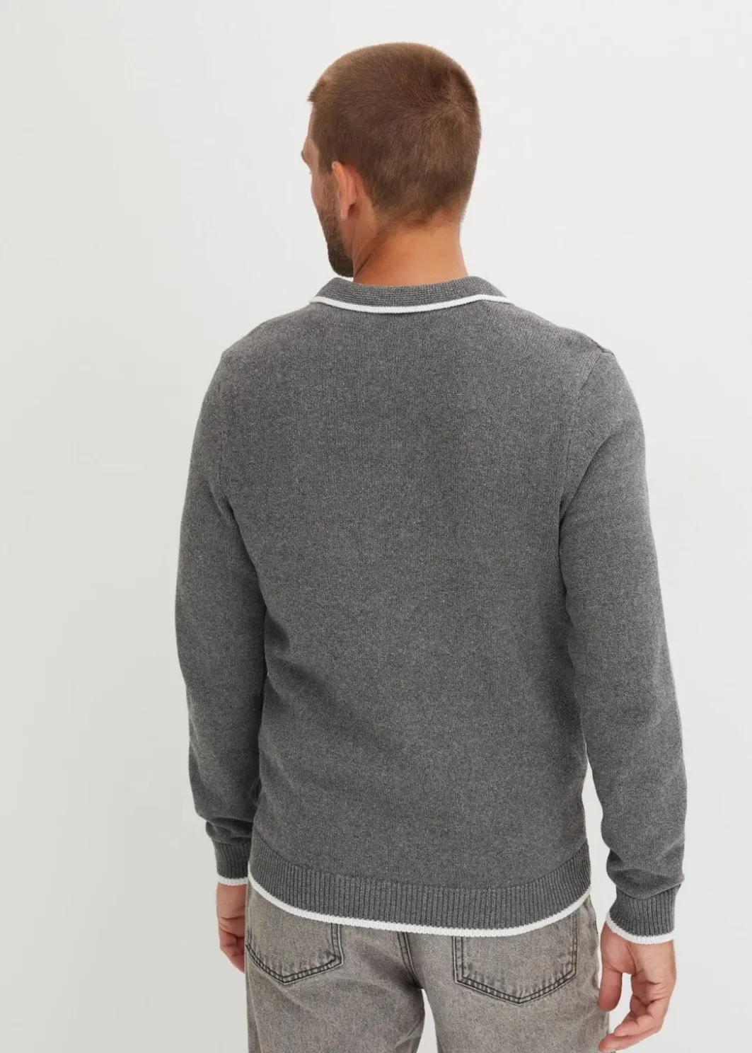 Hot Polo Pullover mit recycelter Baumwolle Herren Große Größen|Pullover & Strickjacken