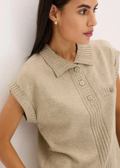 Best Polo-Pullover mit Baumwolle Damen Pullover & Strickjacken|Strickmode