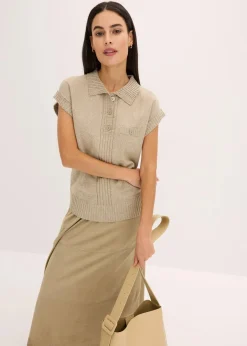 Best Polo-Pullover mit Baumwolle Damen Pullover & Strickjacken|Strickmode