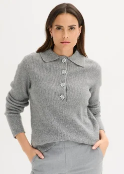 Polo-Pullover mit Wollanteil Damen Bekleidung·Umstandsmode|Bekleidung·Jeans