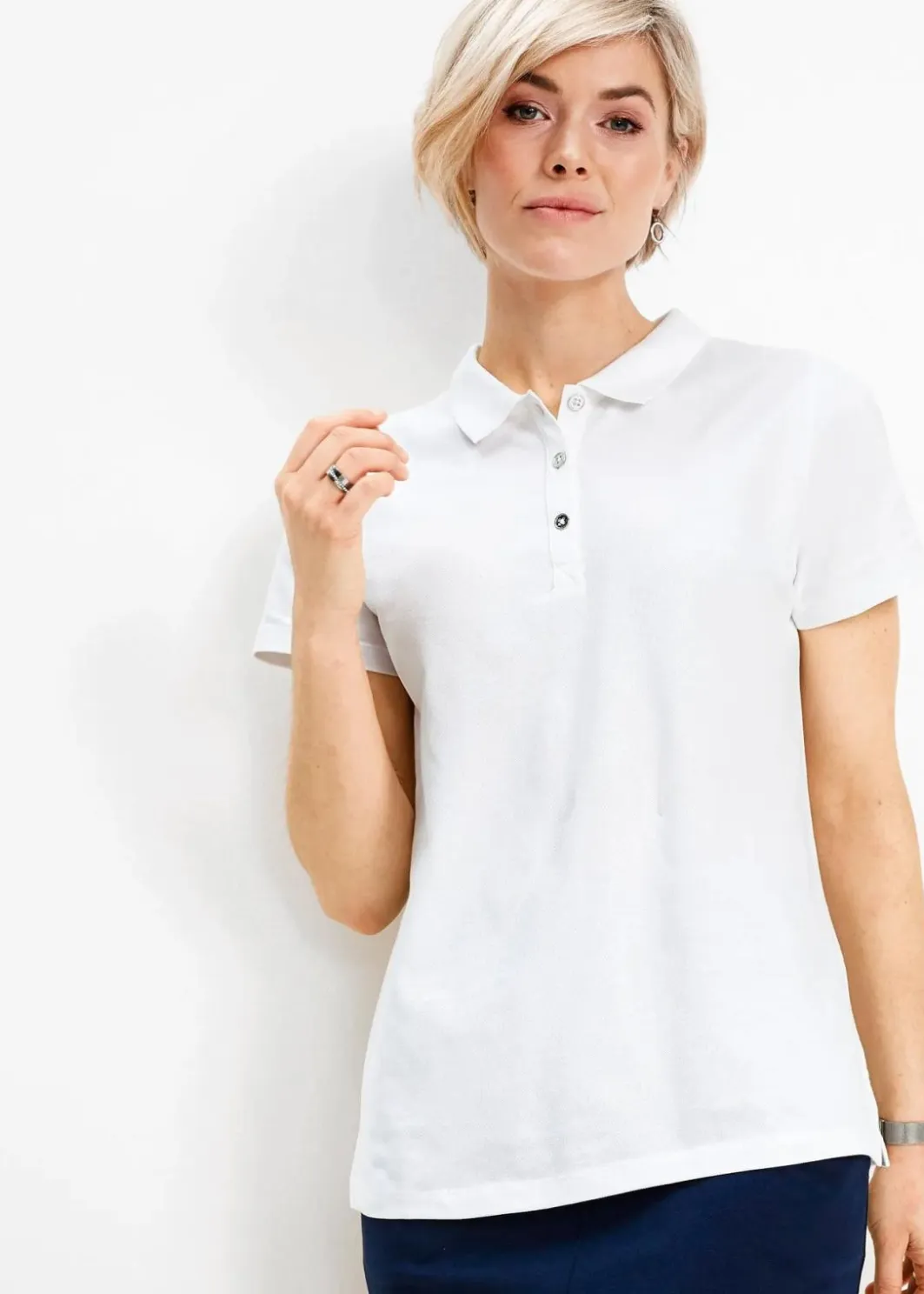 Damen bonprix Nachhaltigere Materialien|Shirts & Tops|Poloshirt