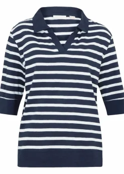 Sale Poloshirt aus Baumwolle-Viskose Mix Damen Shirts & Tops