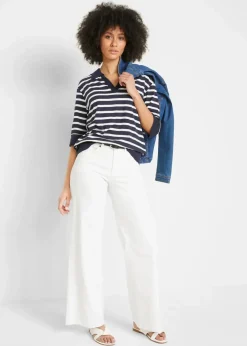 Sale Poloshirt aus Baumwolle-Viskose Mix Damen Shirts & Tops