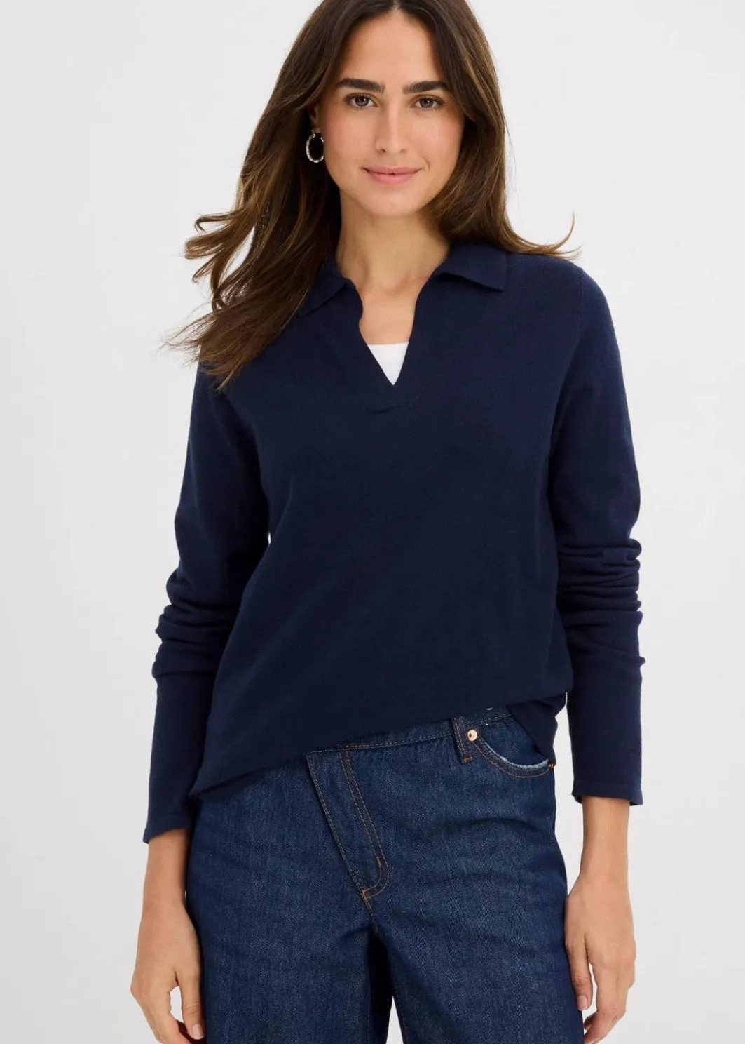 Damen bonprix Nachhaltigere Materialien|Shirts & Tops|Poloshirt aus feiner Viskose