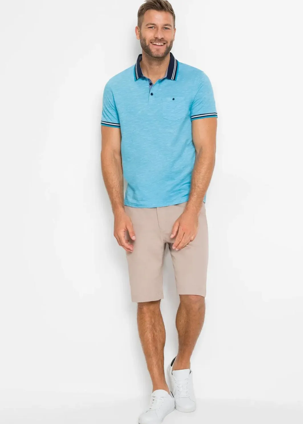 Herren bonprix Shirts & Polos|Große Größen|Poloshirt aus reiner Baumwolle
