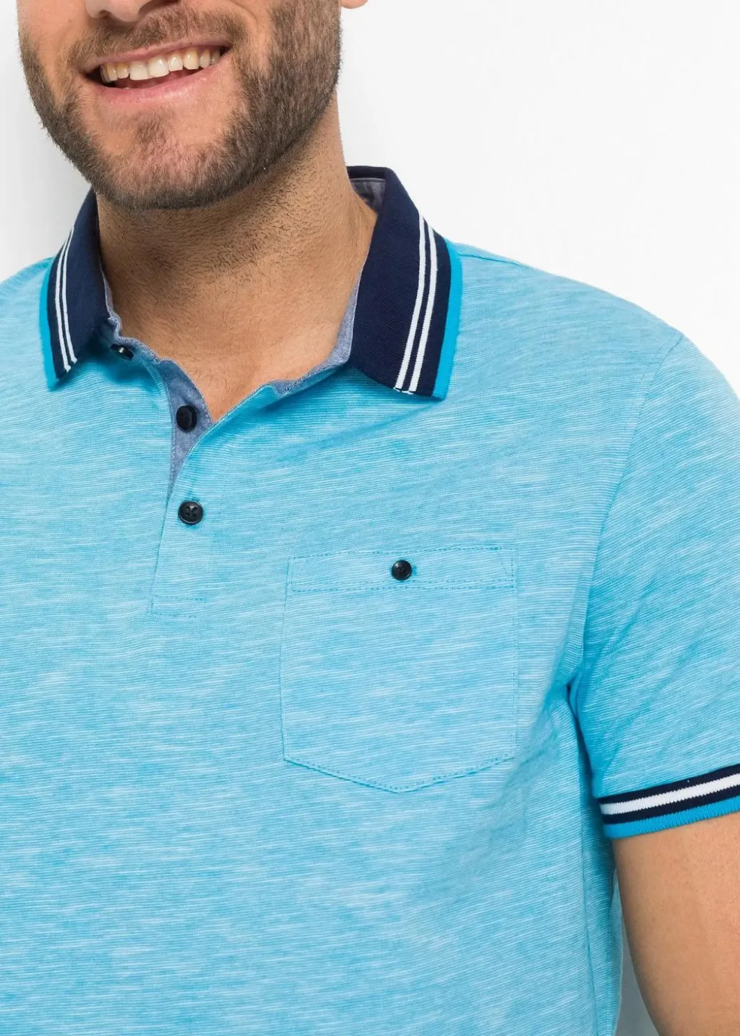 Herren bonprix Shirts & Polos|Große Größen|Poloshirt aus reiner Baumwolle