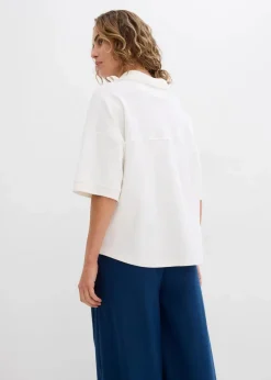 Hot Poloshirt aus reiner Bio-Baumwolle Damen Shirts & Tops|Nachhaltigere Materialien