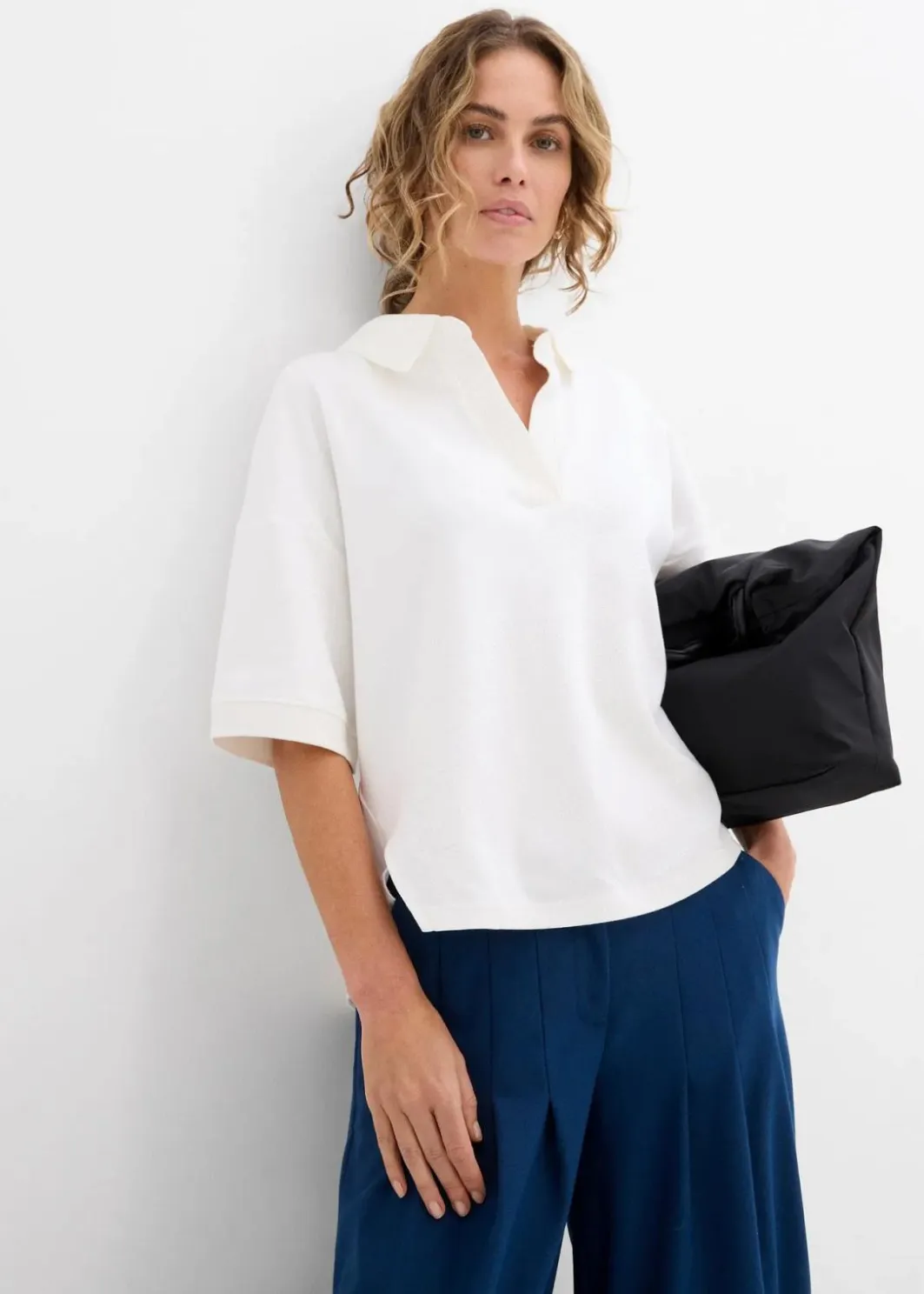 Hot Poloshirt aus reiner Bio-Baumwolle Damen Shirts & Tops|Nachhaltigere Materialien